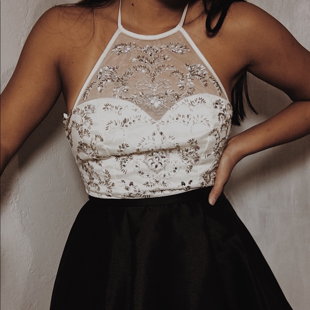 Black and white/cream B. Darlin Dress homecoming
